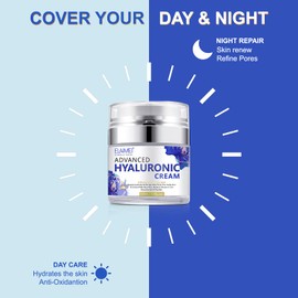 Hyaluronic Acid Cream for Face, Hydrated and Smooth Extra Dry Skin, Anti-Ageing, Facial Moisturiser, Collagen