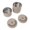 Insulated Food Container Beige 316 Stainless Steel Round Sealed Leak