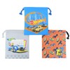 Takanami Create Drawstring Bag, Set of 3, Hot Wheels, Blue,