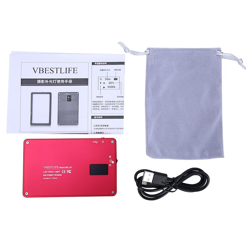 VBESTLIFE MFL-05 Mini OLED Display Magnetic 3000K-6500K Dimmable LED Video