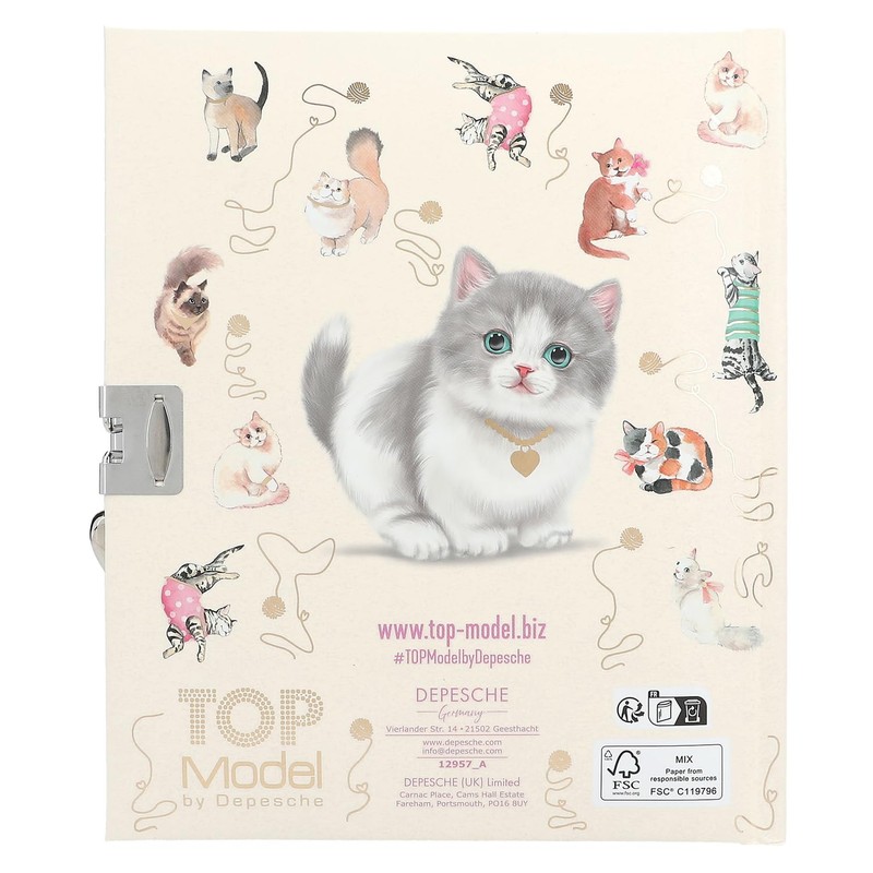 Depesche TOPModel Kitty and Doggy 12957 Diary in Beige with
