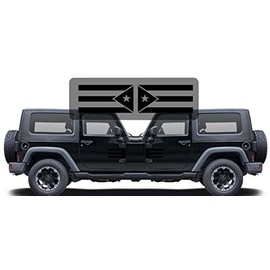 Yoonek Graphics Puerto Rico PR Flag Decal Sticker for Car Window, Laptop and More. #1379Black3