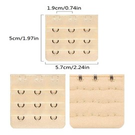 9 Pieces Bra Extenders, Soft Comfortable Bra Band Extension, Three colors, Black White Beige