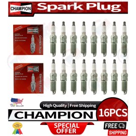 Champion Spark Plug For 5.7L Hemi Chrysler Mopar Jeep RAM Dodge SET OF 16 Spark Plugs RE14MCC4 570