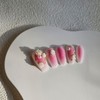 Antique Rose Wall Handmade Nail Tips - Square / 앤틱