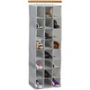 Simple Houseware Hanging Closet Organizers 24 Section Shoe Shelves, Gray