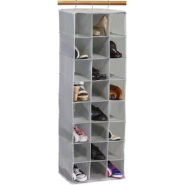 Simple Houseware Hanging Closet Organizers 24 Section Shoe Shelves, Gray