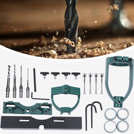 MONIPA Mortising Machine Attachment for Woodworking, 4pc Tenon Tools Mortising Accessories for Drill Press, Bench Drill Locator Set, Square Hole Chisel Drilling Machine