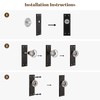 ToPToToo Glass Crystal Dummy Door Knobs Interior, Single-Side Dummy Door