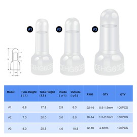 Nilight - 50036R Closed End Crimp Terminal 300 pcs 22-16/16-14/12-10 Gauge Nylon Wire Connector Kit,2 Years Warranty