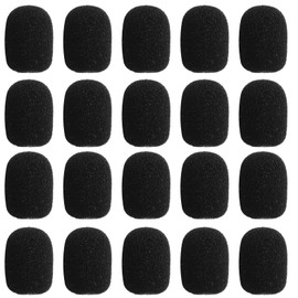 Bonsicoky 50 Pack Mini Foam Microphone Windscreen - High Density Headset Microphone Windscreen Foam Cover for Headset Protection, Noise Reduction