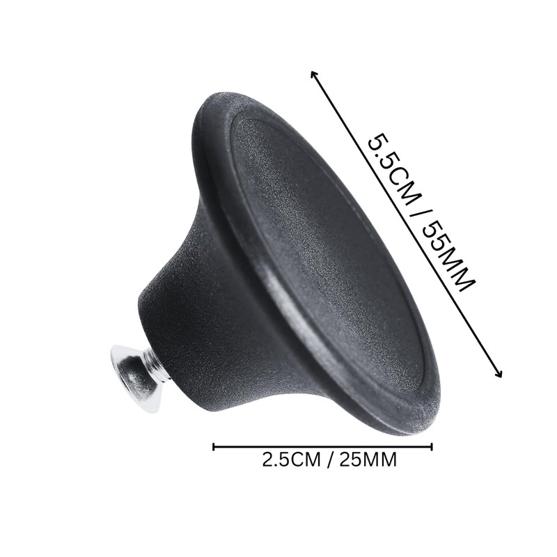 FIND A SPARE Black Large Handle Lid Knob 5.5CM /
