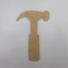4" Hammer, Unfinished MDF Art Shape by Wooden Craft Cutouts