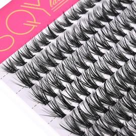 SQYlashes 40D Individual Lashes Clusters Eyelash Extensions, 280PCS Lash Clusters D Curl, DIY Lash Extensions at Home (40D, 0.05 Mix 9-18mm)