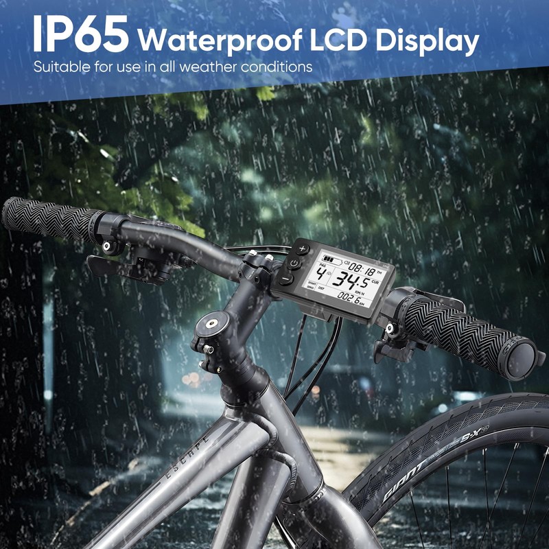 HuuppHip E-Bike Controller with Rainproof LCD Display,24V/36V 350W Brushless Motor