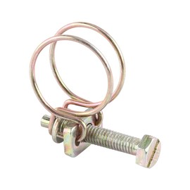 Pack of 10 Water Hose Barb Clamp Adjustable Stainless Steel Comfortable Double Wire Tube Clip Hoop Sanitary Closure (16 mm - 19 mm)
