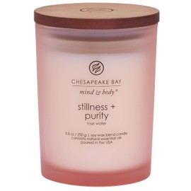 Chesapeake Bay Candle Scented Candle Stillness + Purity (Rose Water) Medium Jar 8 Ounce Home Décor