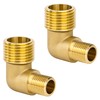 Brass 90 Degree Angle Connector, Pack of 2 1/2 Inch