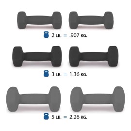 Set 6 Mancuernas Sportisimo De Neopreno Ejercicio 2, 3, 5 Lb