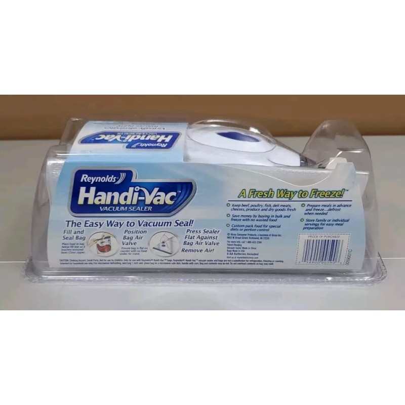Reynolds Handi-Vac Vacuum Sealer Starter Kit w/ Batteries & Freezer