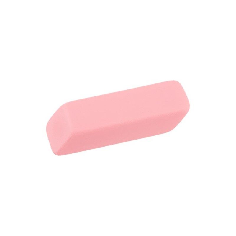 INOVART Pink Beveled Erasers, Medium Size, Pack of 12