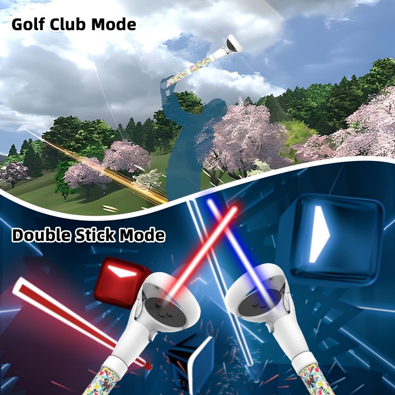 Rechale VR Handle Attachment for Meta Quest 2, Extension Controller