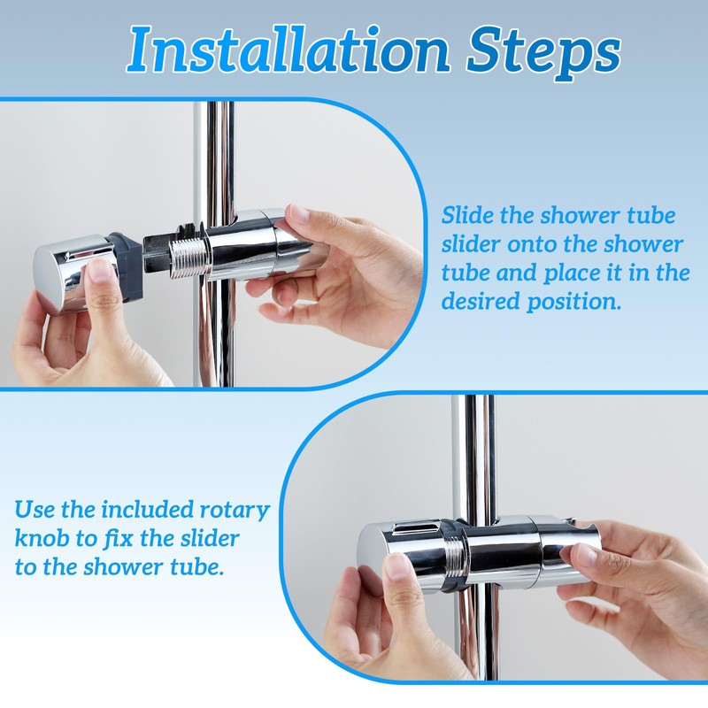 wadafen Shower Head Holder Replacement, Adjustable 18-25 mm Shower Holder