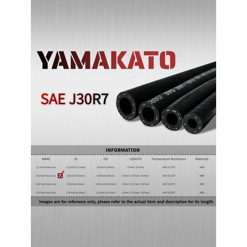 Fuel Line Hose 3/8 inch Gas Line Hose Rubber NBR