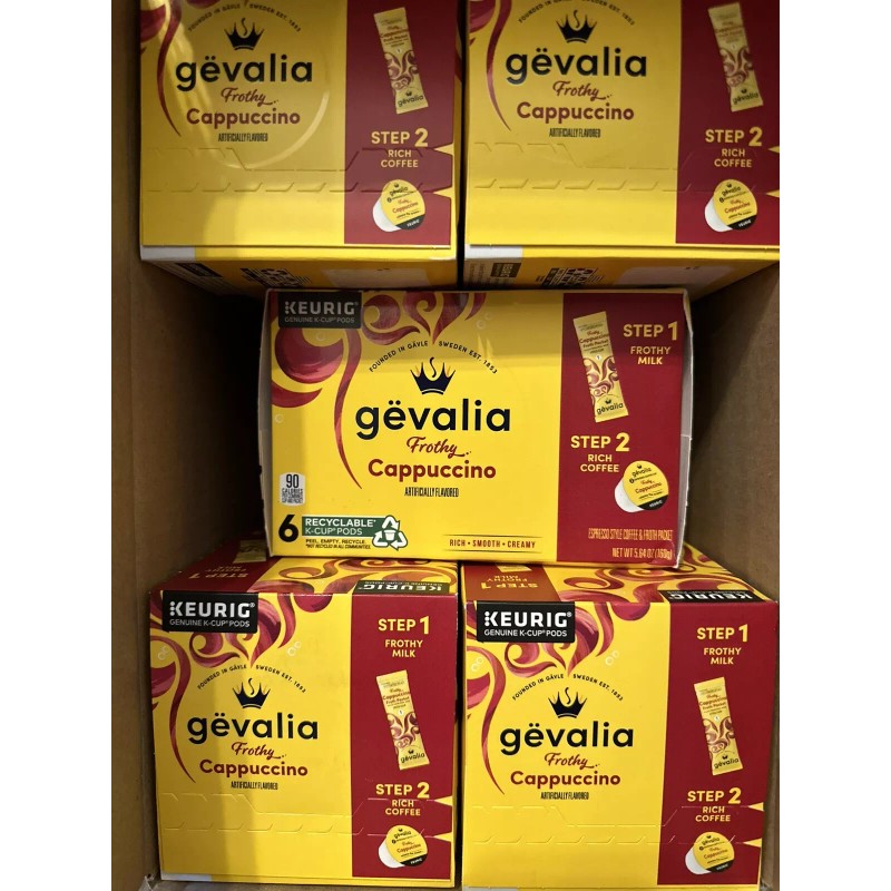 Gevalia 5 Boxes Gevalia Frothy 2-Step Cappuccino Espresso Keurig K-Cup