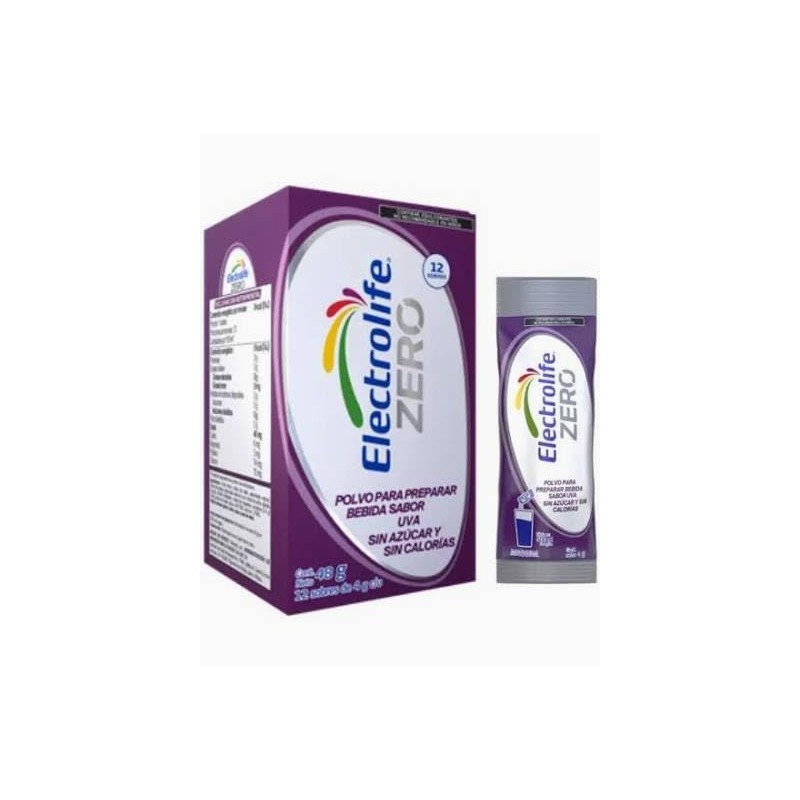 Electrolife Zero Polvos Uva Caja C/12 sobres
