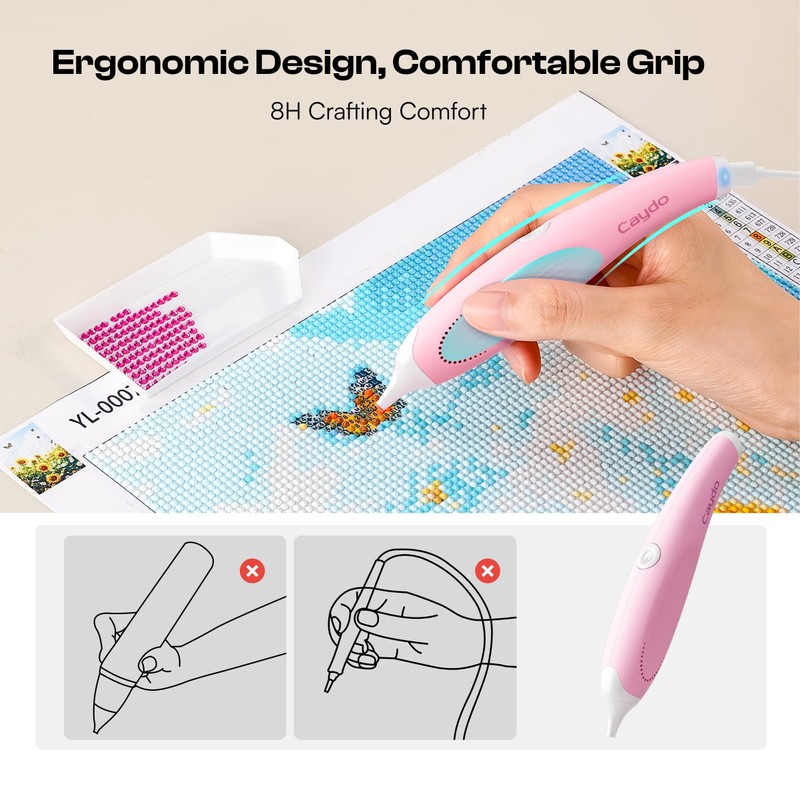 Caydo Electric Diamond Art Painting Pen, E-Painter for Diamond Art