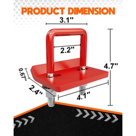 DEEAGLE Hitch Tightener Anti Rattle Stabilizer for 1.25" to 2" Trailer Hitches Reduce Movement On Hitch Mount Cargo Carrier Bike Rack Boat, RV Accessories, Red