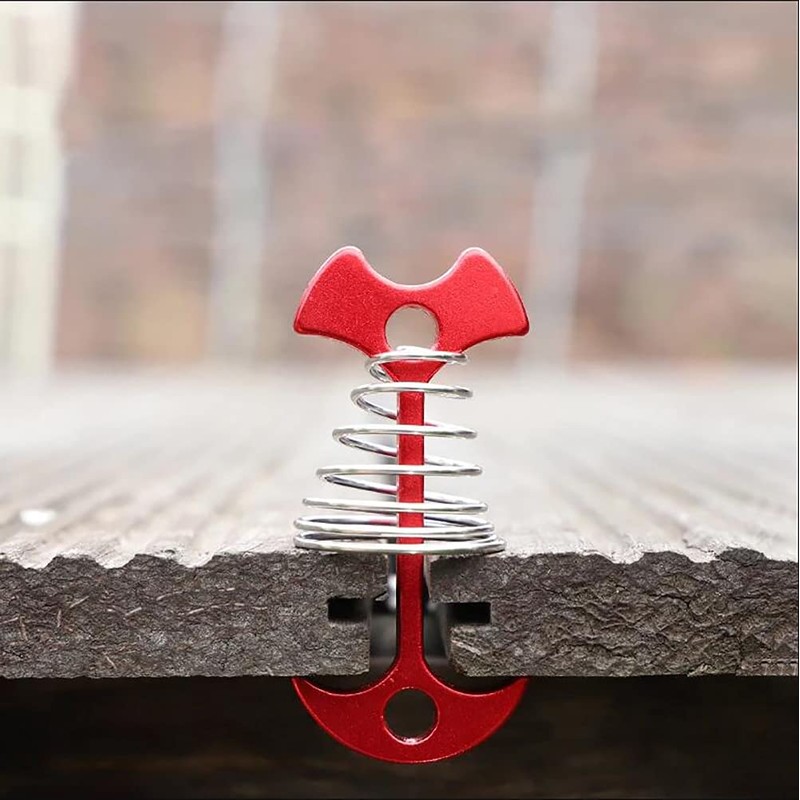 Alnicov 10 Pcs Fishbone Deck Anchor with Spring Buckle for
