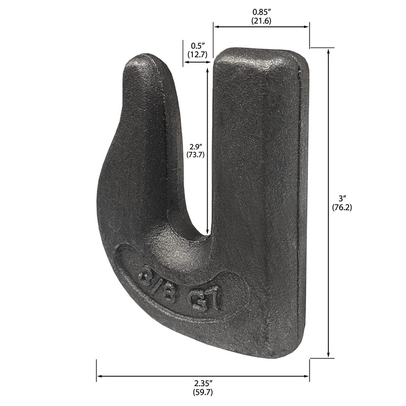 10 Pack Heavy Duty 3/8" Weld On Grab Hook, Grade