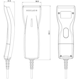 Optoelectronics OPL-6845S Barcode Reader Long Range USB Connection White