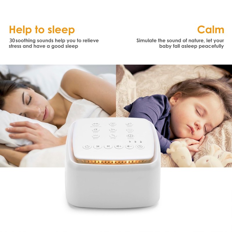 Sound Machine White Noise Machine with 30 Soothing Sounds and