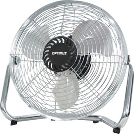 Optimus Industrial Grade 3-Speed High-Velocity Fan, 18 Inches, Chrome, F-4182