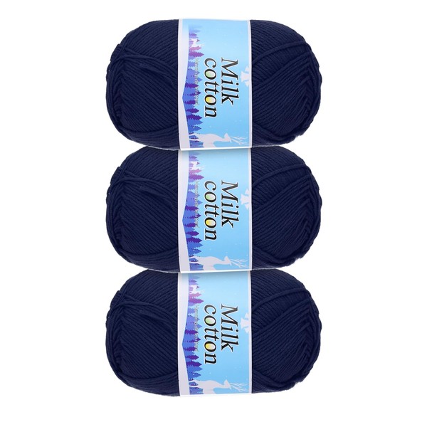 Rebower Cotton Yarn,60% Cotton and 40% Acrylic Fibers Soft Knitting
