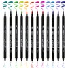 Uchida 1122-12E Le Plume II Double-Ended Markers with Brush and