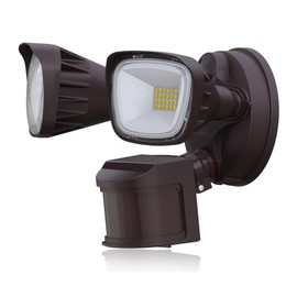 RuggedGrade 20W Turin II TT Series LED Security Light with 240° Motion Sensor - 2400 Lumens - Color Selectable 3000K/4000K/5000K - Bronze Housing - Outdoor LED Light - DLC 5.1 Premium