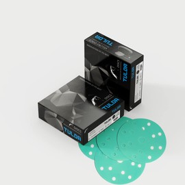 Tulda Sanding Discs P1200 Orbital Sander Pads 6" 150mm 15 Holes - Hook & Loop Discs Film Sanding Pads For Random Orbit Orbital Sander (Box of 50 PCS)