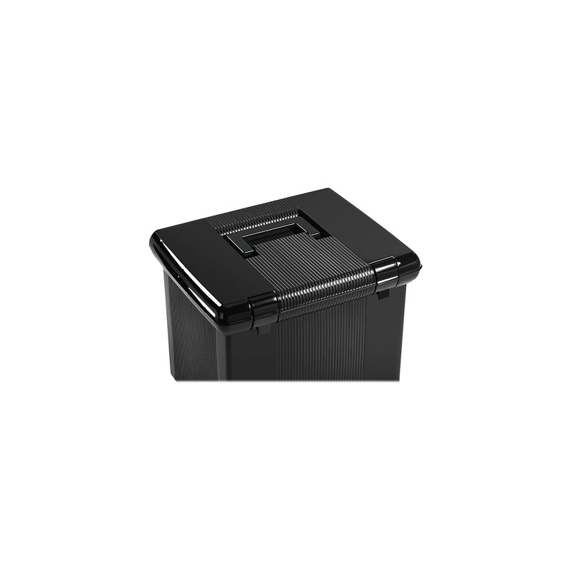 Pendaflex Portable File Box, Black, 11"H x 14" W x
