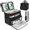 Sewing Accessories Organizer Case with Shoulder Strap,Double Layer Sewing Storage