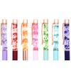 Gullor 5 Pieces Floral Ballpoint Pen Metal Flower Pen Dynamic