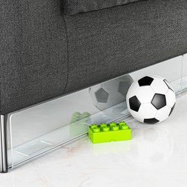 Apocalis Apocalis Transparent Toy Blocker for Under Furniture, Under Couch Blocker (3.2" H 16" L)8 Pack Bed Blockers for Under Bed