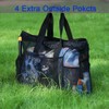 Bolsa de playa extragrande, bolsa de malla XL con cierre