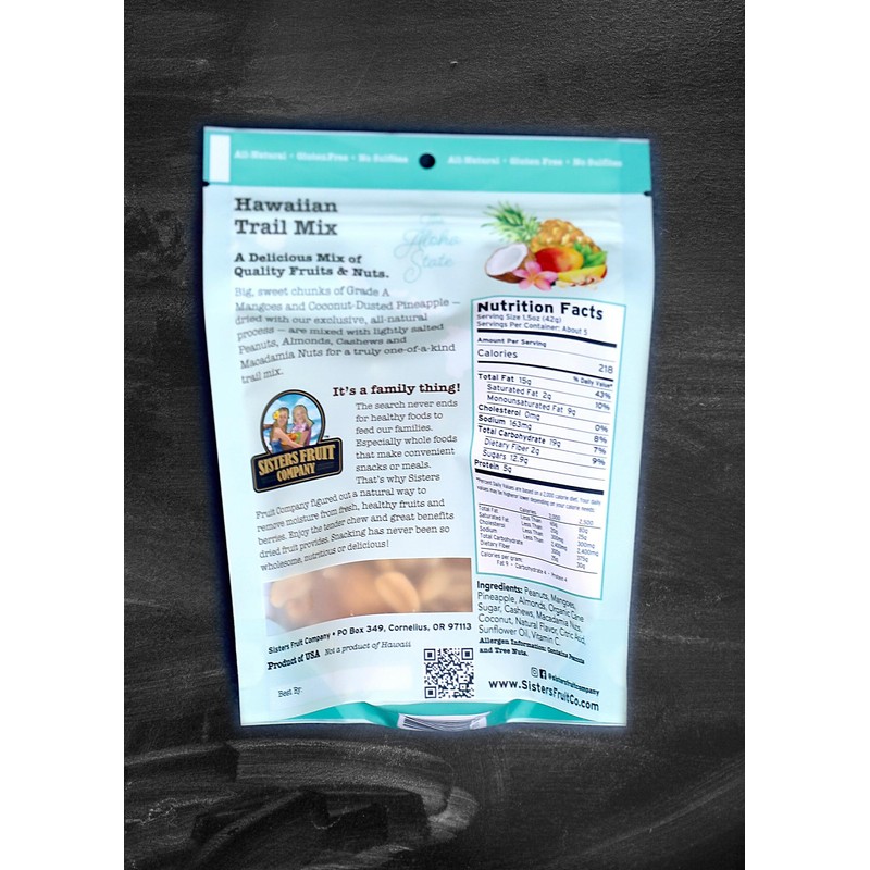 Sisters Fruit Company Hawaiian Blend Trail Mix (case of 3)