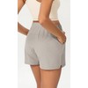 ODODOS Stretch Woven Relaxed Shorts for Women Elastic High Waist