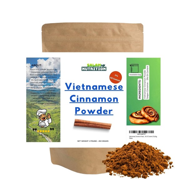 Vietnamese Cinnamon Powder Saigon Cinnamon - 5% Oil Content (1lb)