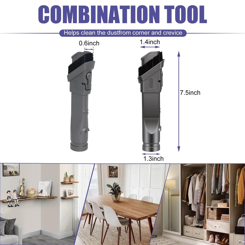 V6 Brush Attachments Kit Compatible with Dyson DC34 DC44 DC59